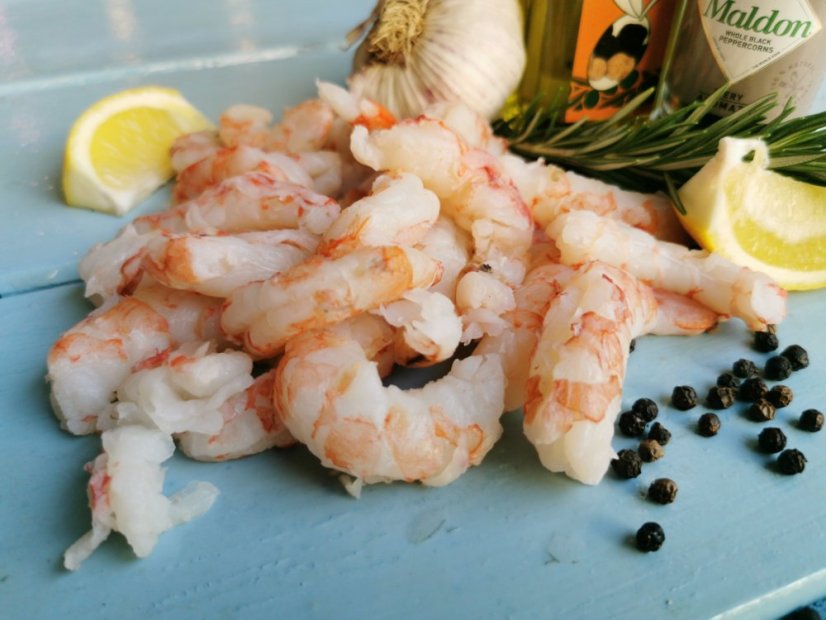 Krevety argentina ocásky čištěné syrové 31/40ks/kg (mražené) 800g