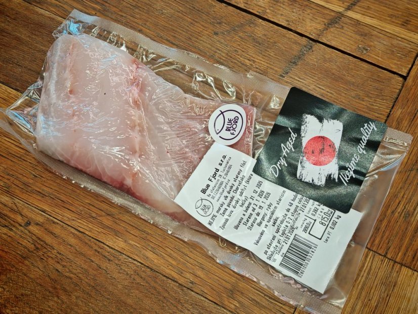 Dry Aged (stařený) Mořský vlk divoký filet s kůží (minimálně 14 dní stařený)