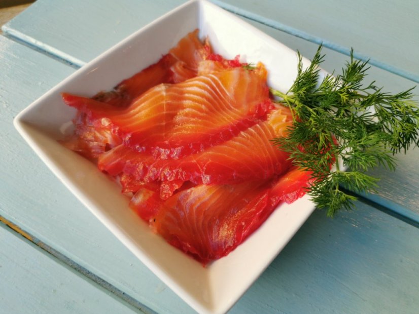 Gravad lax from scotish salmon