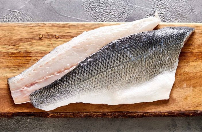 Seabass fillet with skin 100-130g - Do you want to remove the skin from the fish ??: no, Do you want to vacuum the fish?: yes