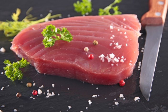 Тунец филе, пригодный для сашими - Хотите рыбу в вакуумной упаковке?: нет
