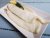Smoked Atlantic halibut with cold smoke long sliced