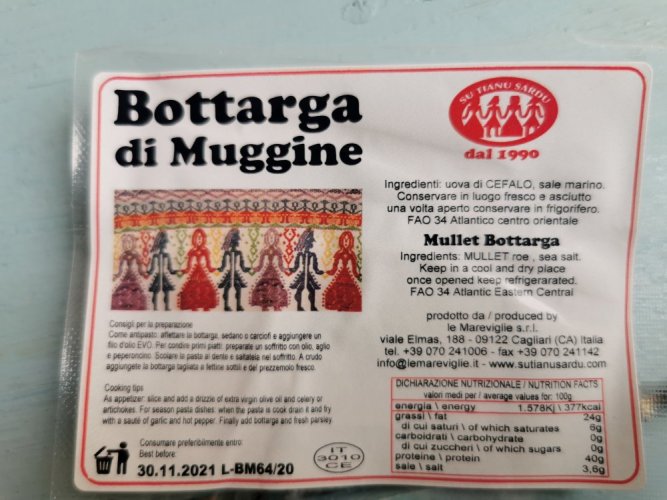 Ботарга - сушеная икра барабульки 90-100 гр