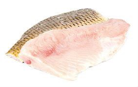 Carp fillet with skin (without bones)