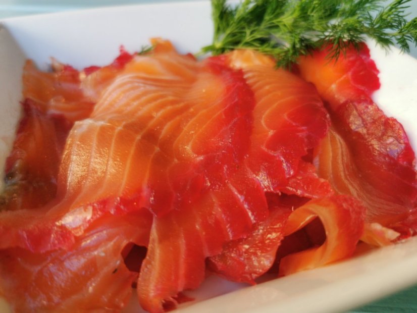 Gravad lax from scotish salmon