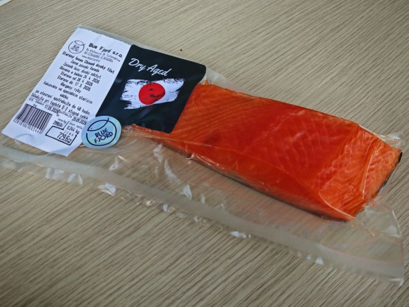 Losos pacifický divoký filet s kůží (Chinook King) stařený (minimálně 14 dní stařený)