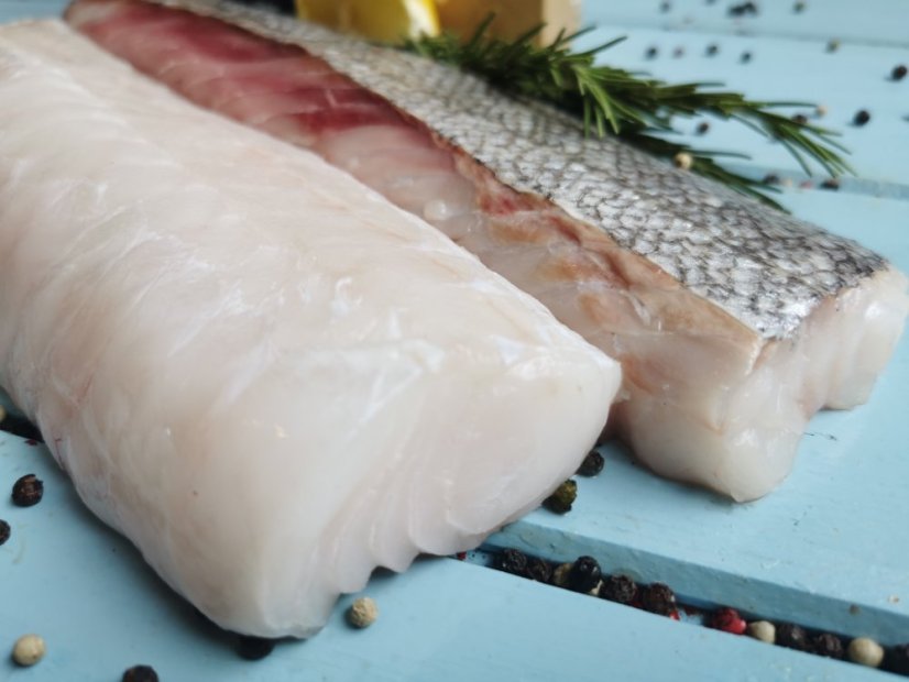 Hake loin with skin