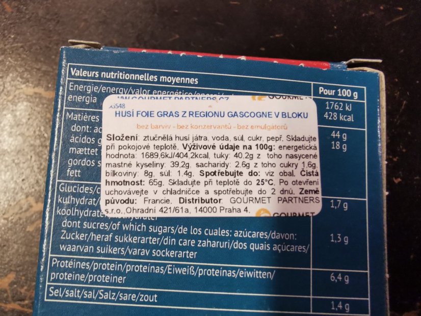 Goose Foie Gras Gascogne 65g